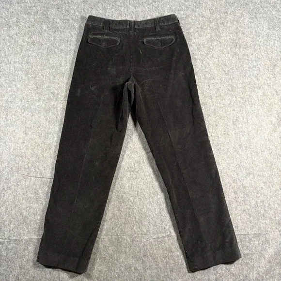 L.L. Bean Men's Corduroy Pants Size 33 Straight Classic Fit Cotton Flat‎ Front - Picture 3 of 7